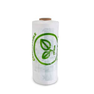 1x Compostable Food Produce Bags 45x25cm/250 Roll Eco Biodegradable Freezer Bag